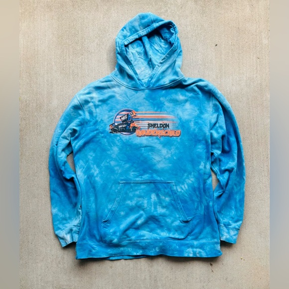 Vintage Sprint Car Racing Hoodie 2XL Tye Dye Y2K - Picture 2 of 9